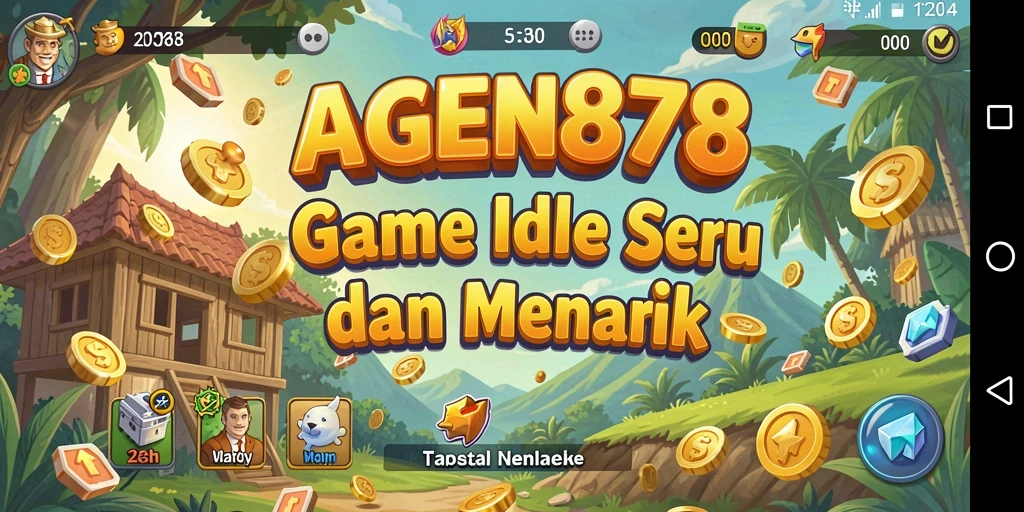 Tampilan gameplay AGEN878 yang menampilkan pengumpulan sumber daya.