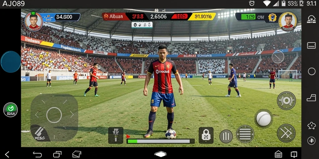 Tampilan gameplay AJO89 yang memukau saat pertandingan sepak bola berlangsung.