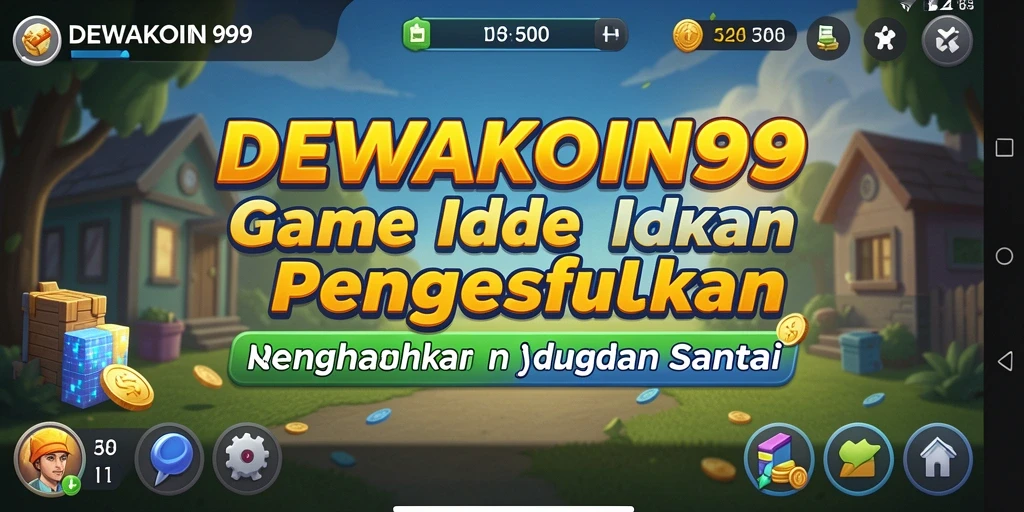 Screenshot gameplay DEWAKOIN99 dengan tampilan karakter Idle yang sedang bertugas.