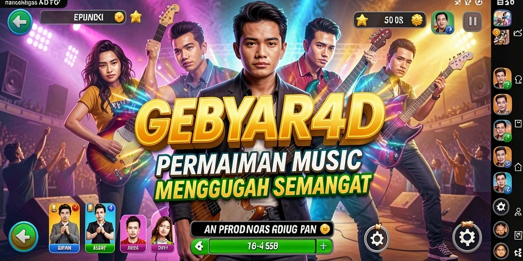 Tampilan gameplay GEBYAR4D yang penuh warna dan interaktif.