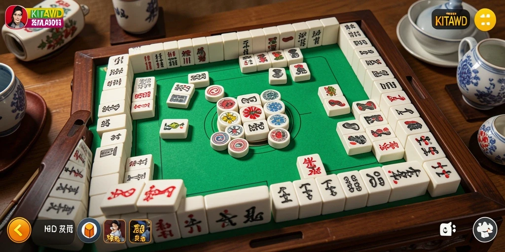 Tampilan gameplay KITAWD menampilkan aksi pencocokan ubin Mahjong yang seru.