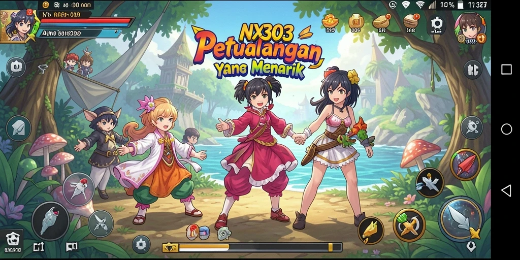 Gameplay NX303 dengan karakter Anime yang menawan.