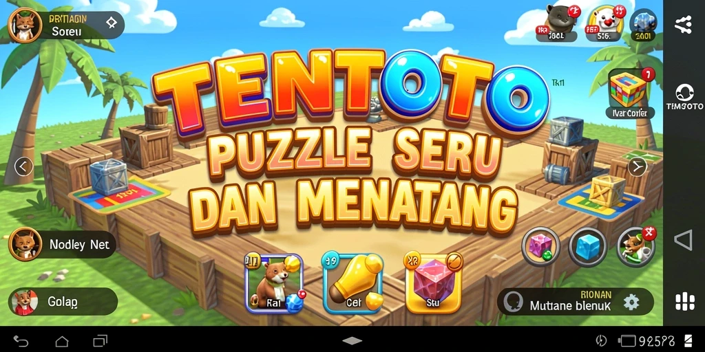 Gameplay TENTOTO yang menarik dan menantang dalam bentuk puzzle.